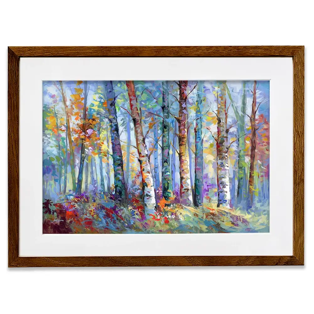 Autumn Birches Framed Art Print Autumn Birches Framed Art Print wall art product Leon Devenice