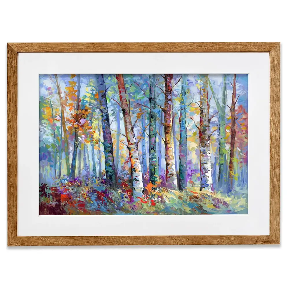 Autumn Birches Framed Art Print Autumn Birches Framed Art Print wall art product Leon Devenice