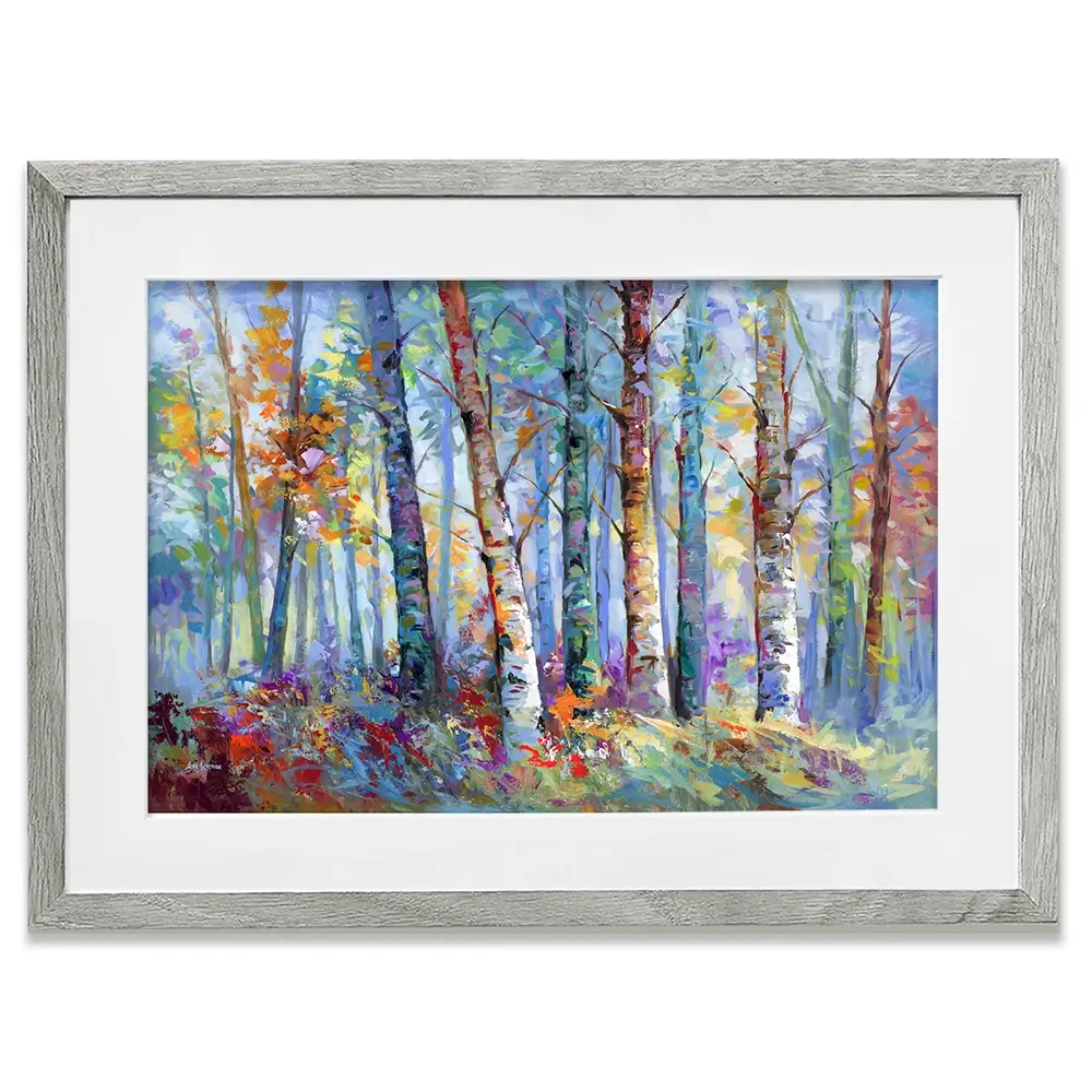 Autumn Birches Framed Art Print Autumn Birches Framed Art Print wall art product Leon Devenice