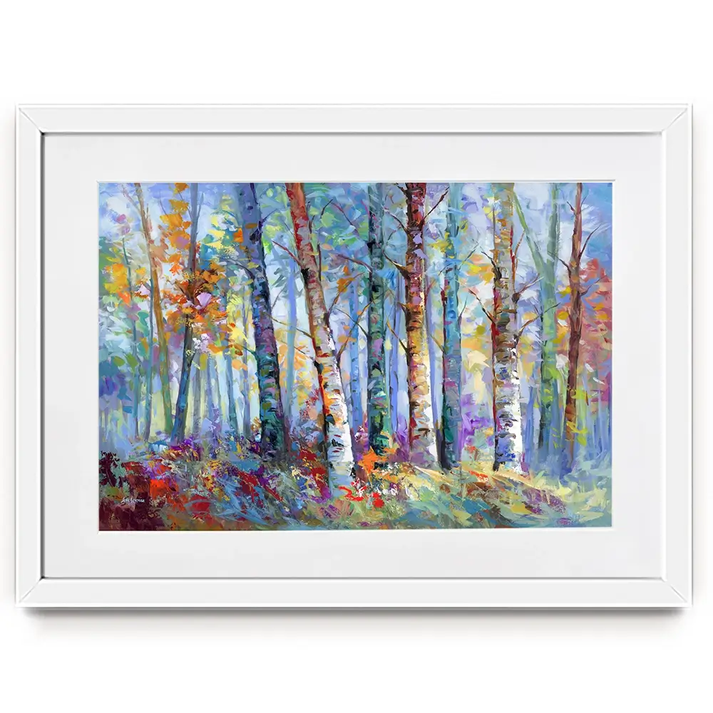 Autumn Birches Framed Art Print Autumn Birches Framed Art Print wall art product Leon Devenice