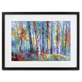 Autumn Birches Framed Art Print Autumn Birches Framed Art Print wall art product Leon Devenice