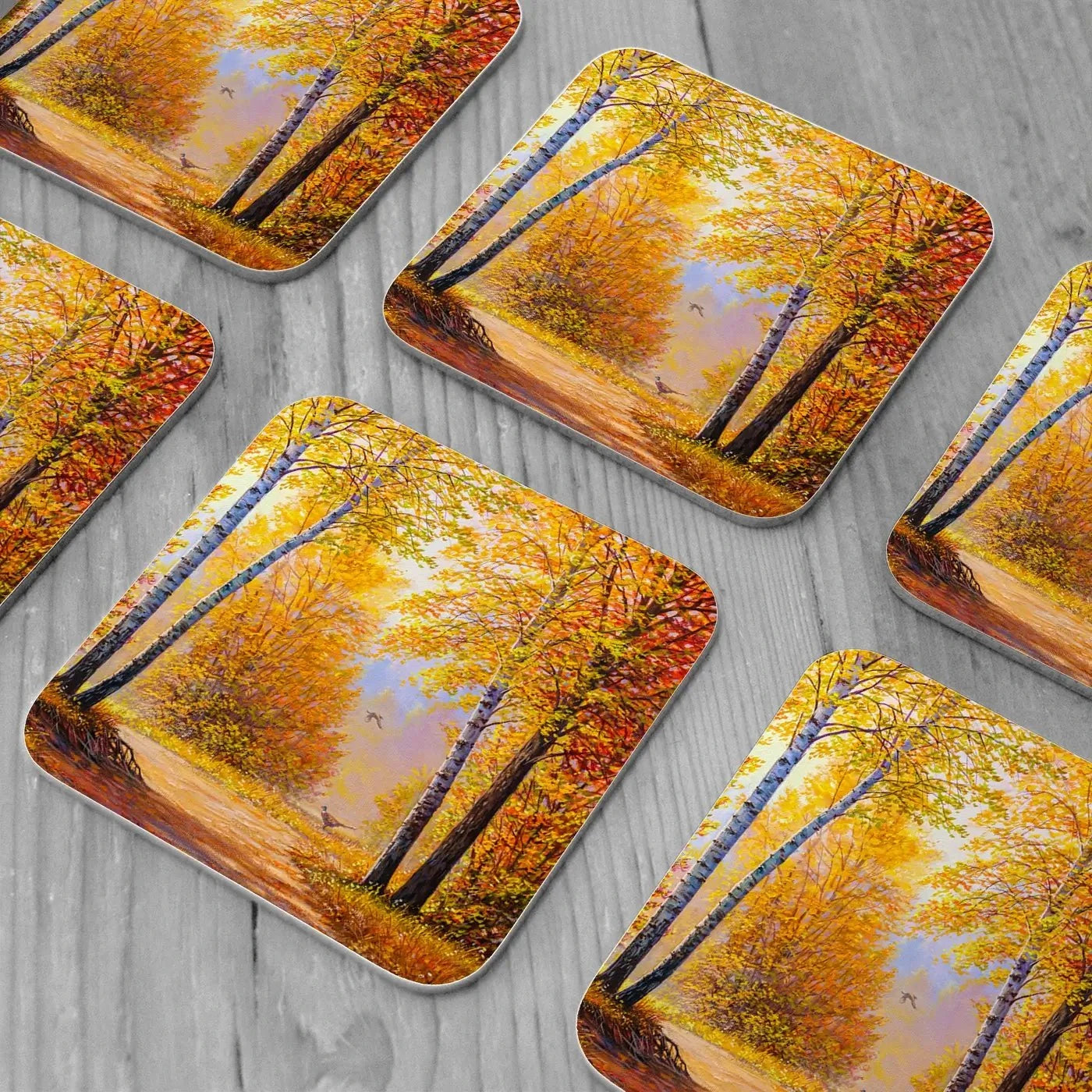 Autumn Forest 2 Coaster Set Autumn Forest 2 Coaster Set wall art product S-BELOV / Shutterstock