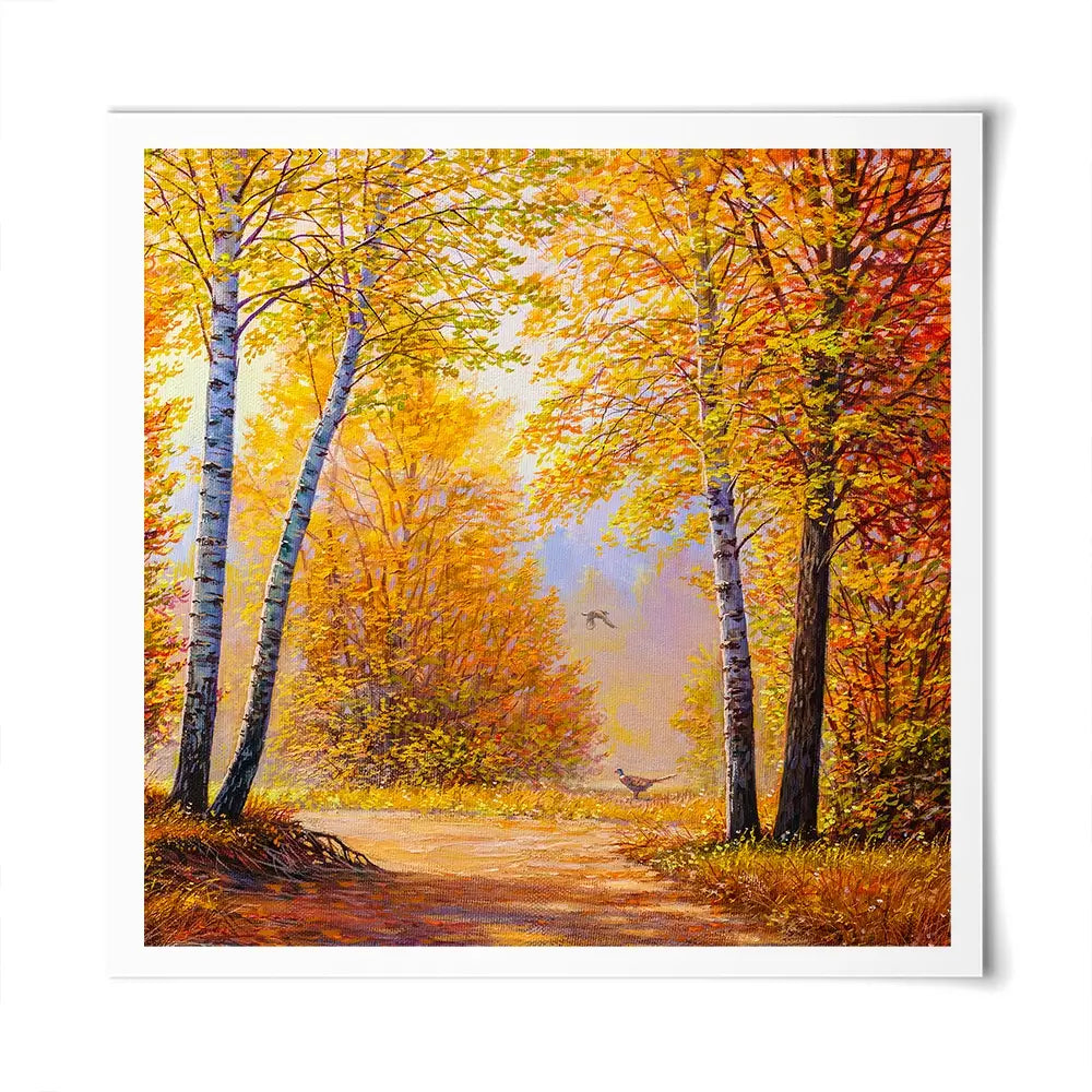 Autumn Forest 2 Square Art Print Autumn Forest 2 Square Art Print wall art product Art Print Shop