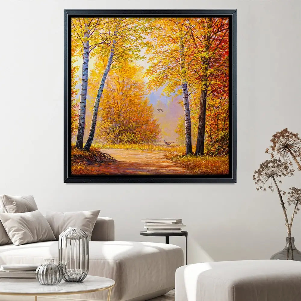 Autumn Forest 2 Square Canvas Print Autumn Forest 2 Square Canvas Print wall art product Art Print Shop