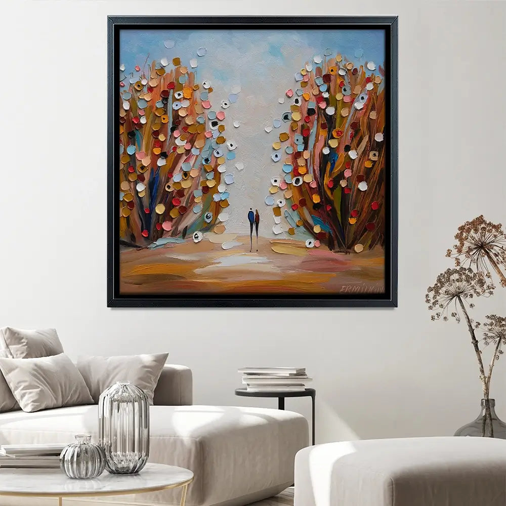 Autumn Garden Square Canvas Print Autumn Garden Square Canvas Print wall art product Ekaterina Ermilkina