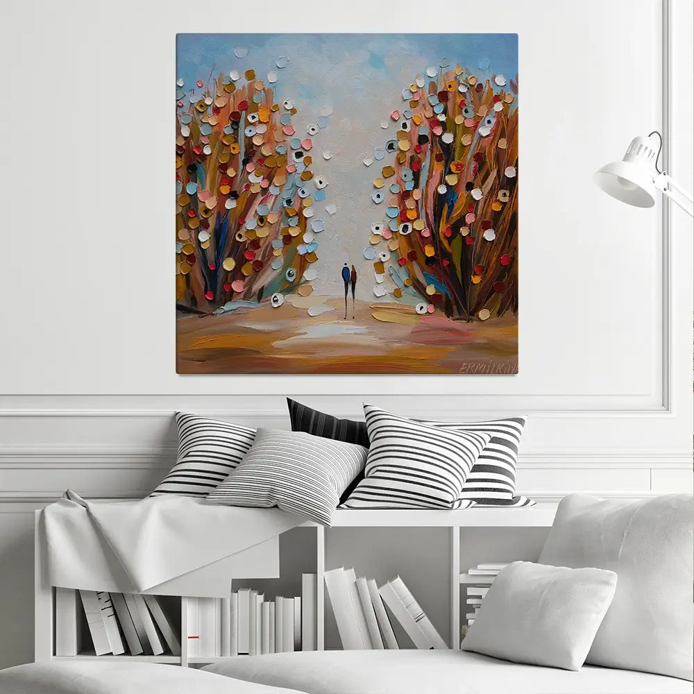 Autumn Garden Square Canvas Print Autumn Garden Square Canvas Print wall art product Ekaterina Ermilkina