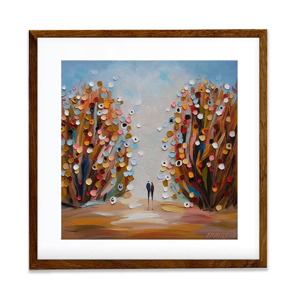 Autumn Garden Square Framed Art Print Autumn Garden Square Framed Art Print wall art product Ekaterina Ermilkina