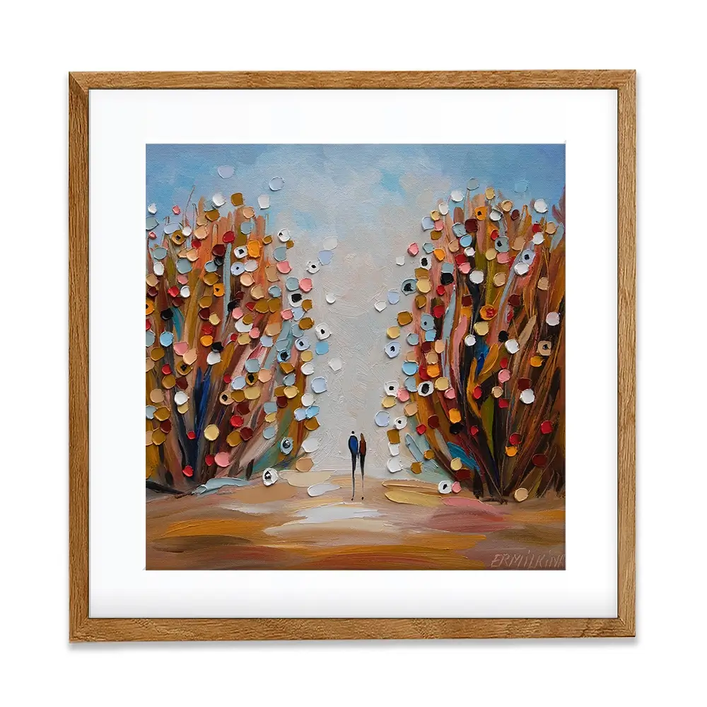 Autumn Garden Square Framed Art Print Autumn Garden Square Framed Art Print wall art product Ekaterina Ermilkina