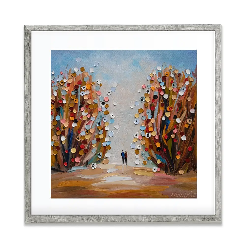 Autumn Garden Square Framed Art Print Autumn Garden Square Framed Art Print wall art product Ekaterina Ermilkina