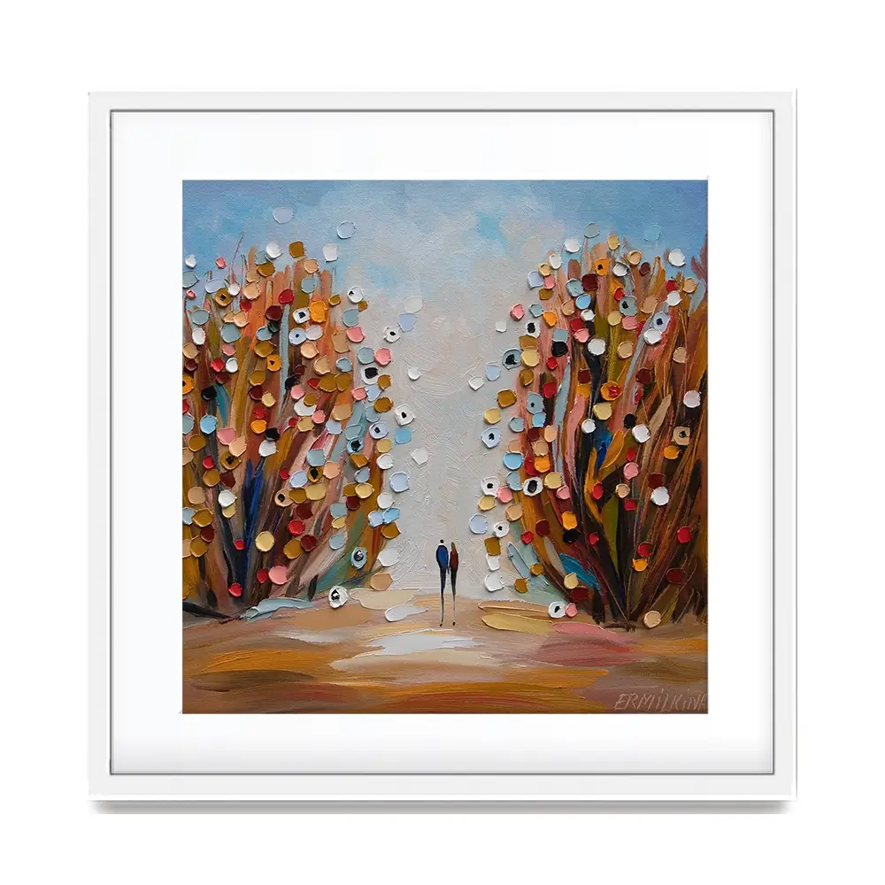 Autumn Garden Square Framed Art Print Autumn Garden Square Framed Art Print wall art product Ekaterina Ermilkina