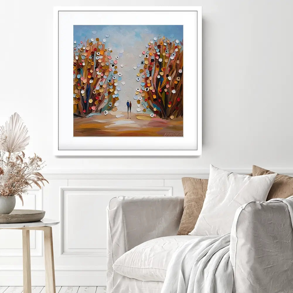 Autumn Garden Square Framed Art Print Autumn Garden Square Framed Art Print wall art product Ekaterina Ermilkina