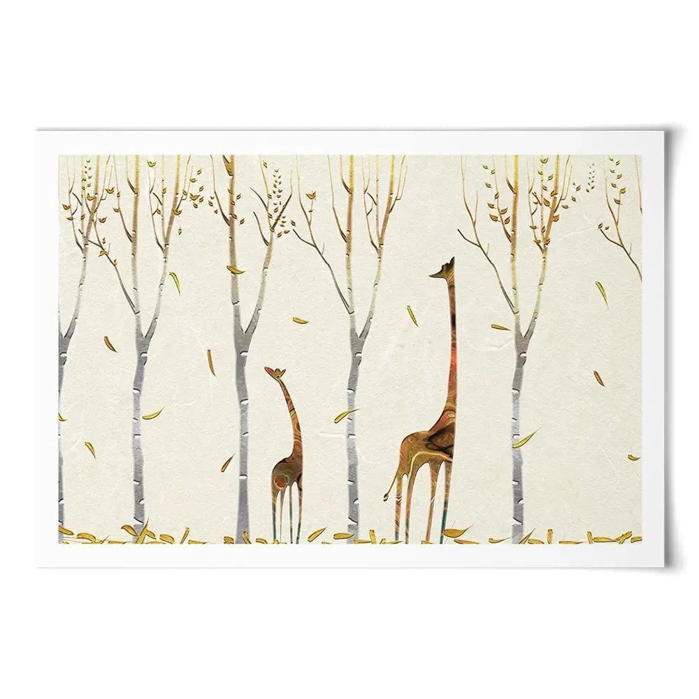 Autumn Giraffes Art Print Autumn Giraffes Art Print wall art product Tim Kats / Shutterstock