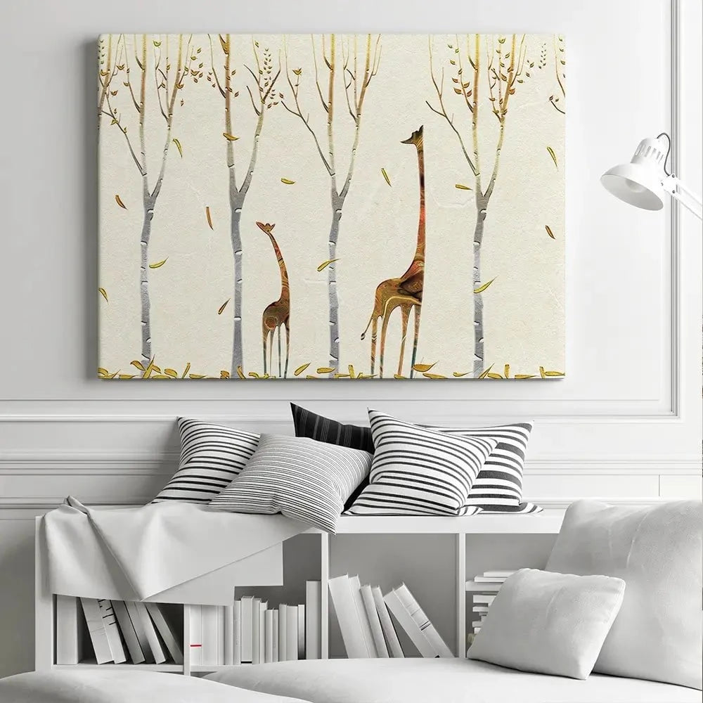 Autumn Giraffes Canvas Print Autumn Giraffes Canvas Print wall art product Tim Kats / Shutterstock