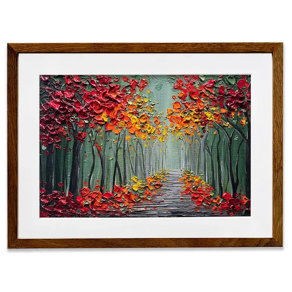 Autumns Embrace Framed Art Print Autumns Embrace Framed Art Print wall art product Nada Khatib