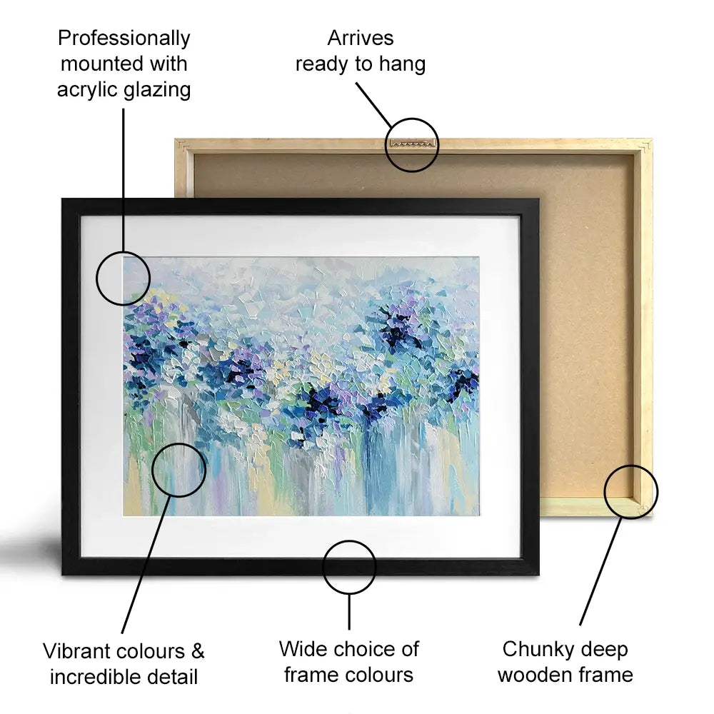 Baby Blue Framed Art Print Baby Blue Framed Art Print wall art product Olga Tkachyk