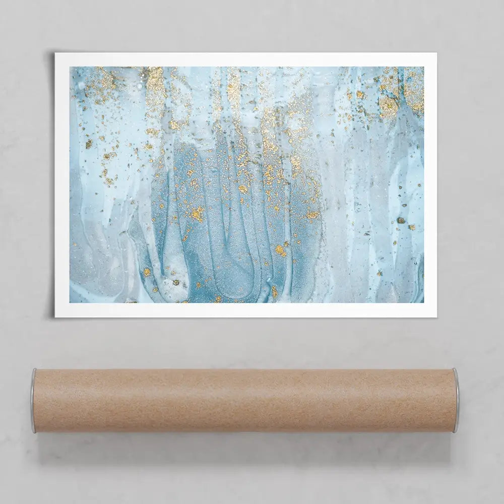Baby Blue Marble Art Print Baby Blue Marble Art Print wall art product Art Print Shop