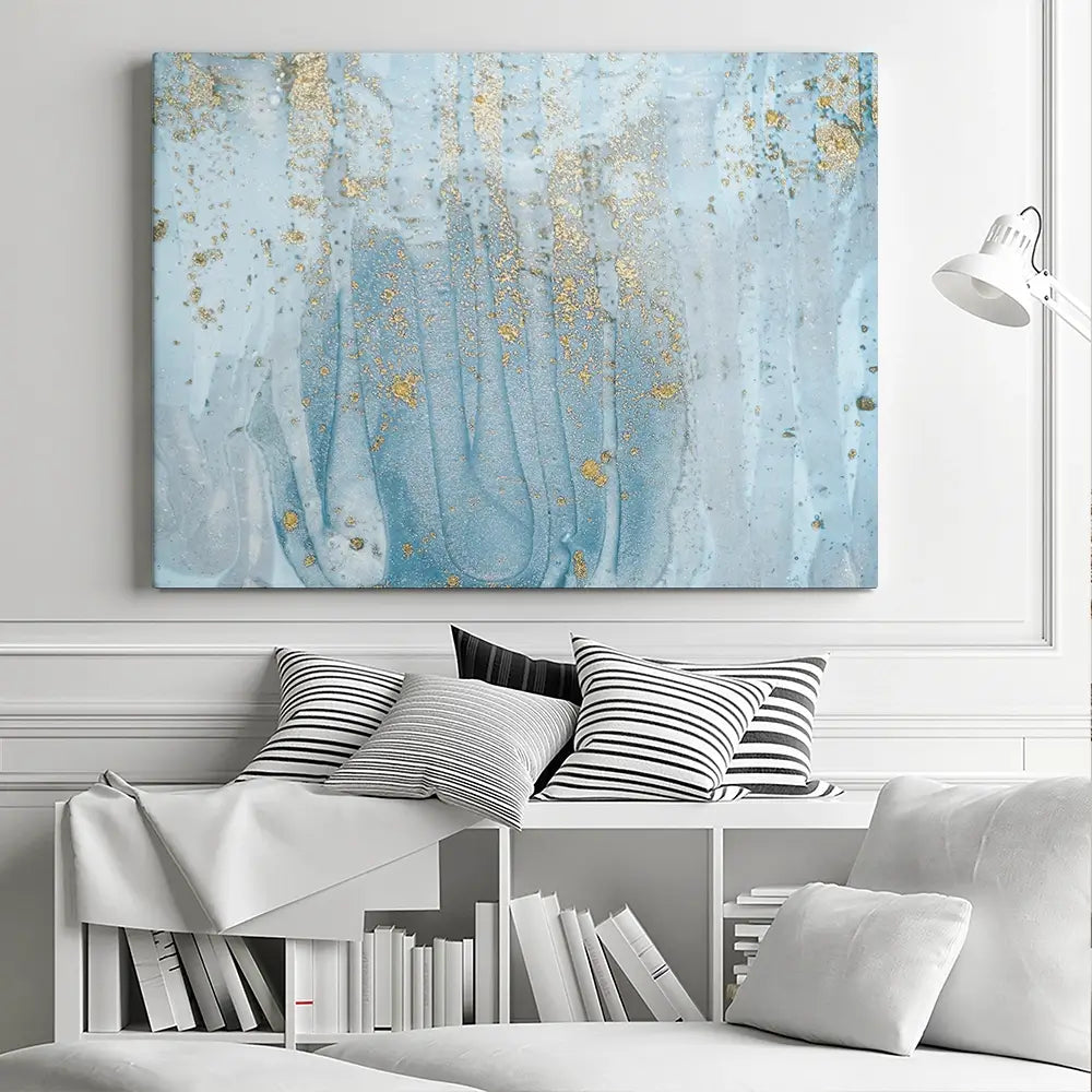 Baby Blue Marble Canvas Print Baby Blue Marble Canvas Print wall art product Art Print Shop