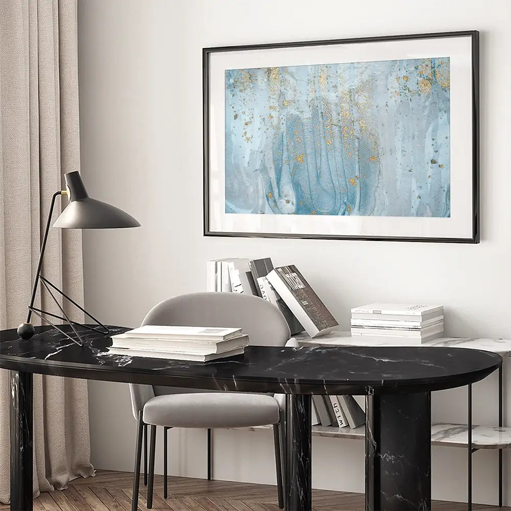 Baby Blue Marble Framed Art Print Baby Blue Marble Framed Art Print wall art product Art Print Shop