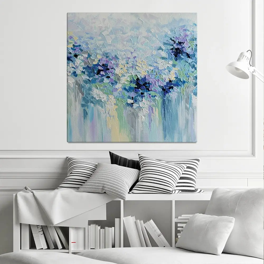Baby Blue Square Canvas Print Baby Blue Square Canvas Print wall art product Olga Tkachyk