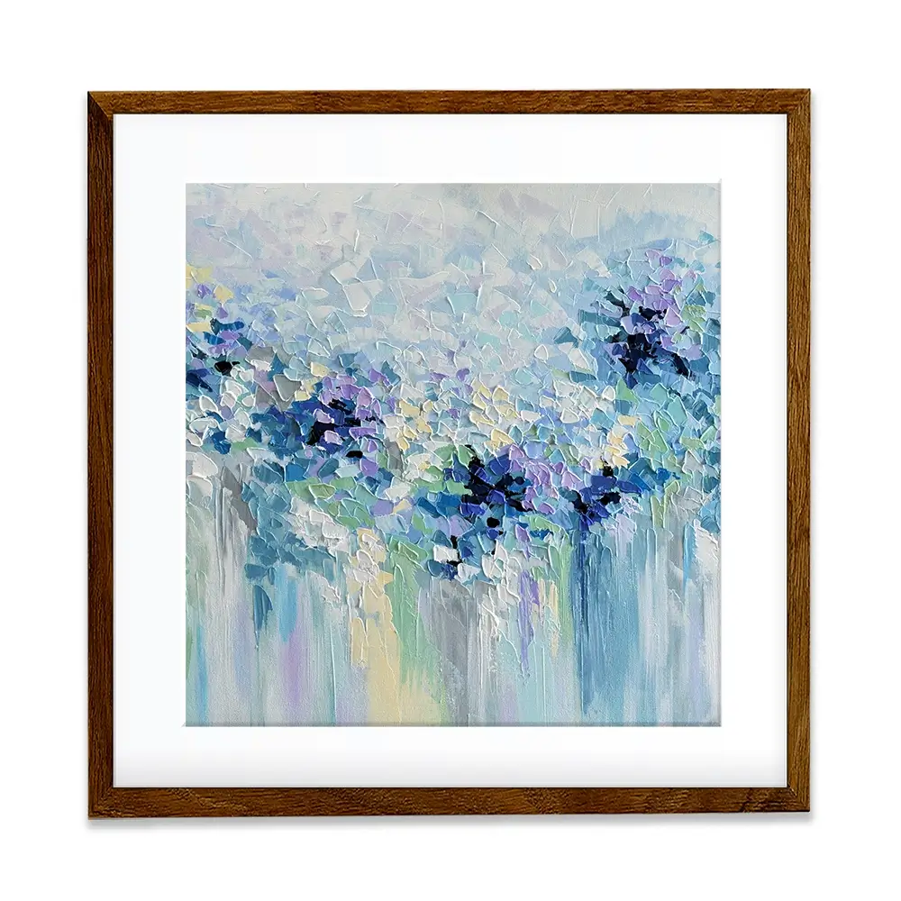 Baby Blue Square Framed Art Print Baby Blue Square Framed Art Print wall art product Olga Tkachyk