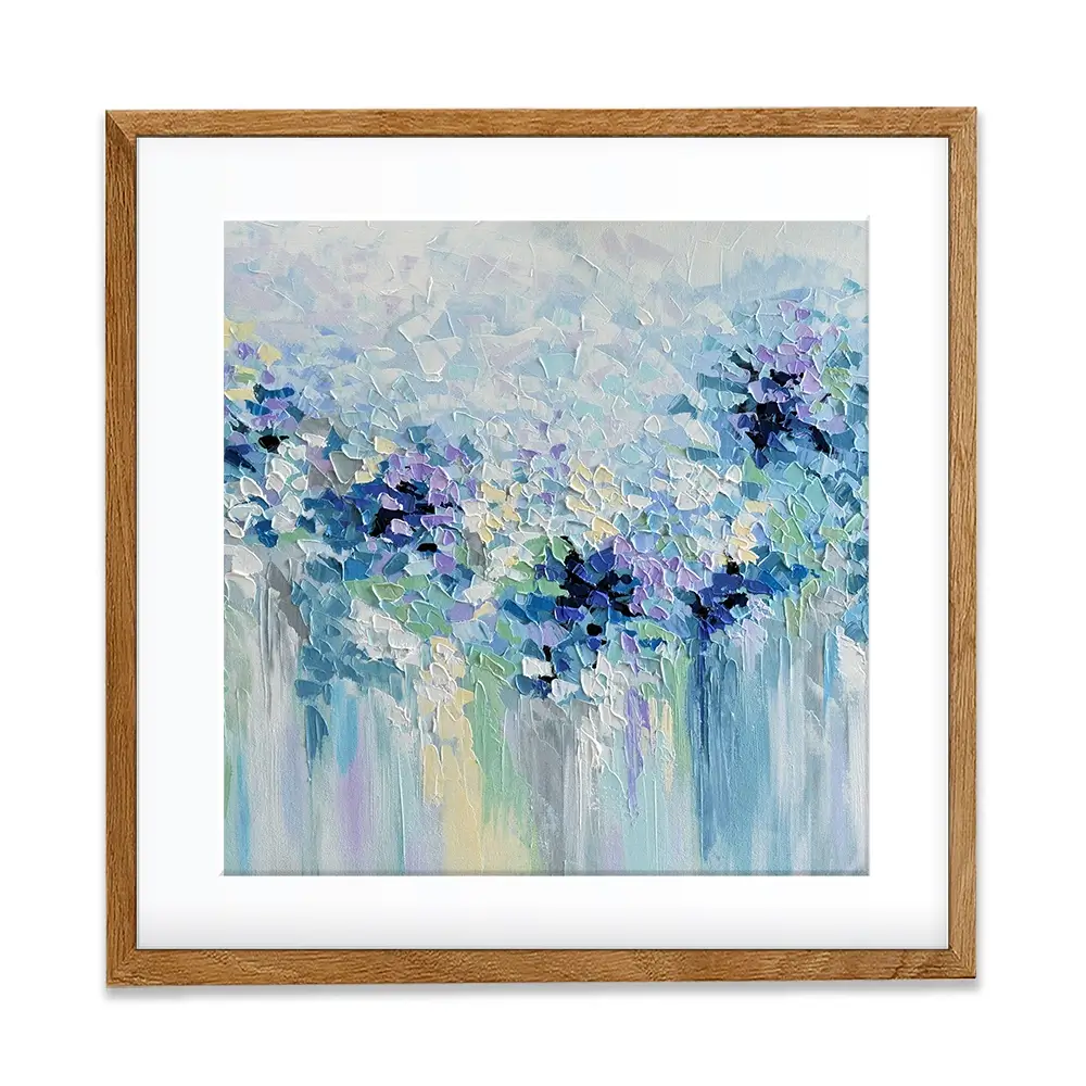 Baby Blue Square Framed Art Print Baby Blue Square Framed Art Print wall art product Olga Tkachyk