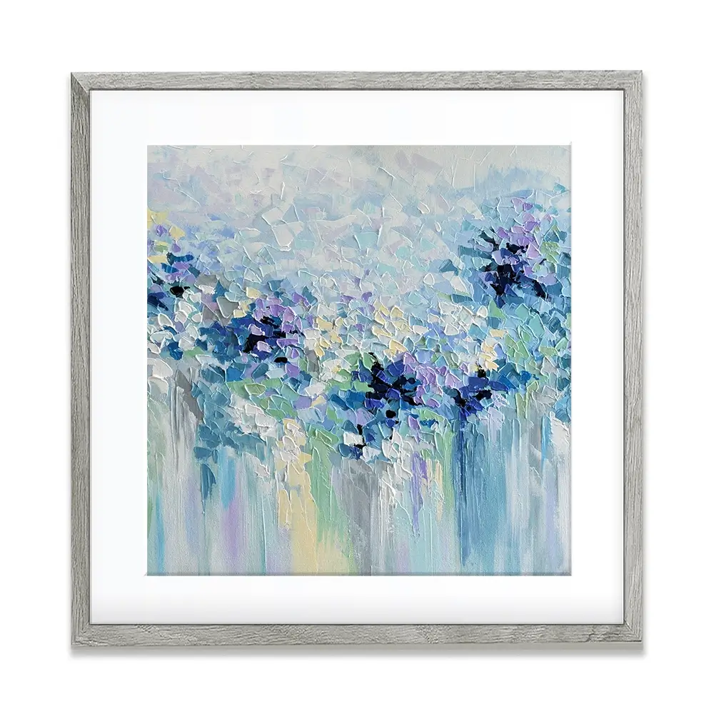 Baby Blue Square Framed Art Print Baby Blue Square Framed Art Print wall art product Olga Tkachyk