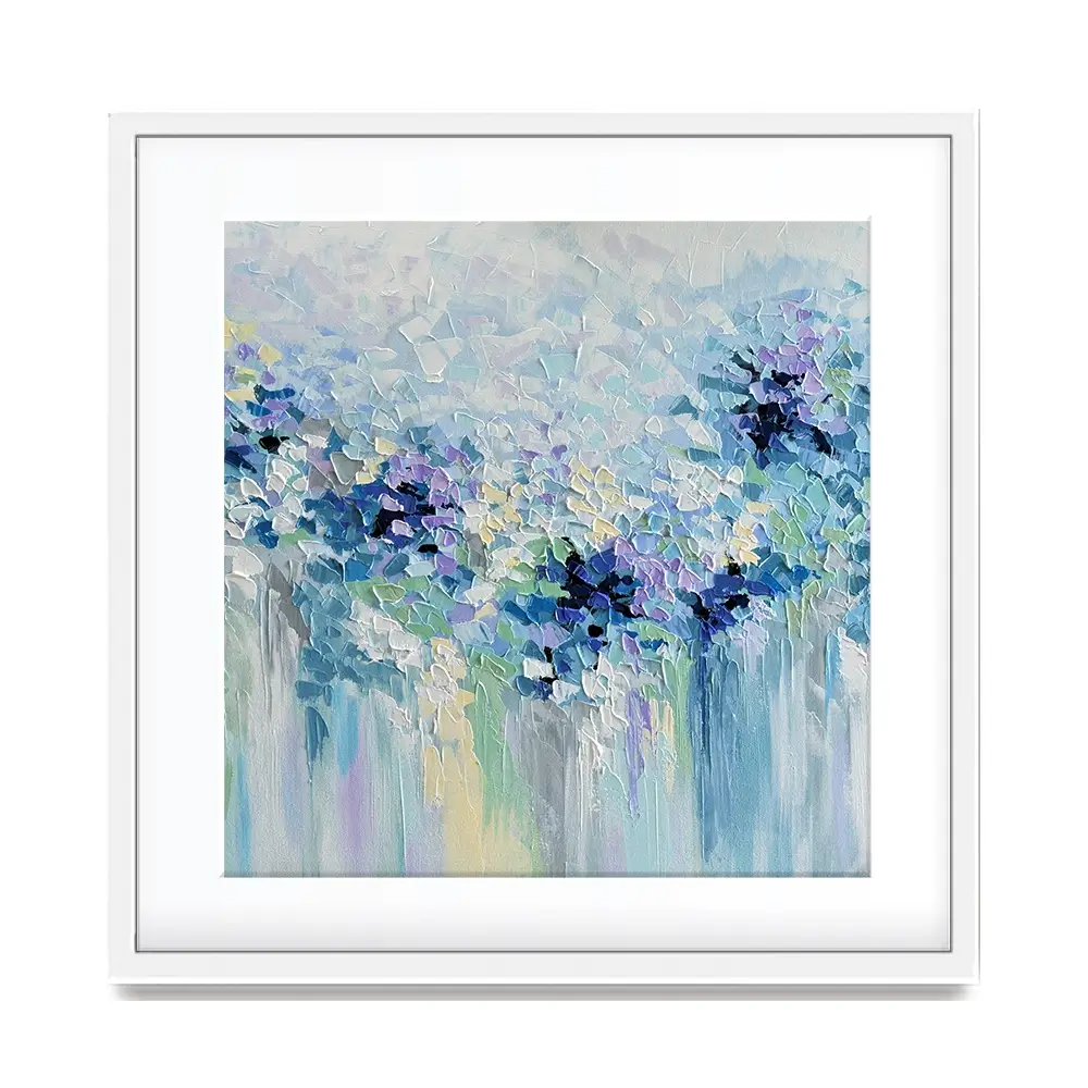 Baby Blue Square Framed Art Print Baby Blue Square Framed Art Print wall art product Olga Tkachyk