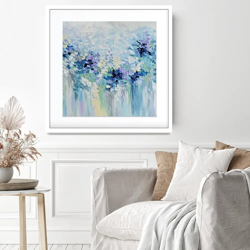 Baby Blue Square Framed Art Print Baby Blue Square Framed Art Print wall art product Olga Tkachyk
