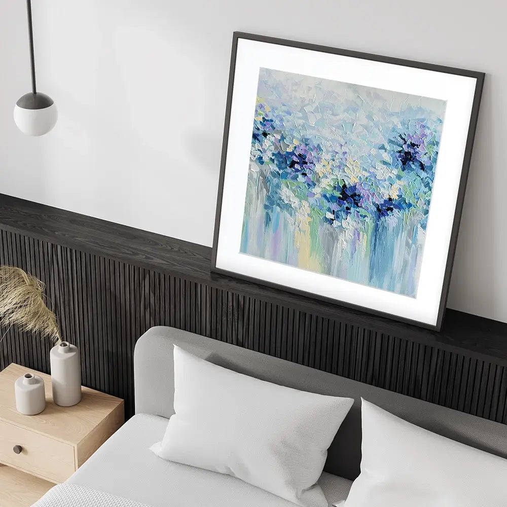 Baby Blue Square Framed Art Print Baby Blue Square Framed Art Print wall art product Olga Tkachyk