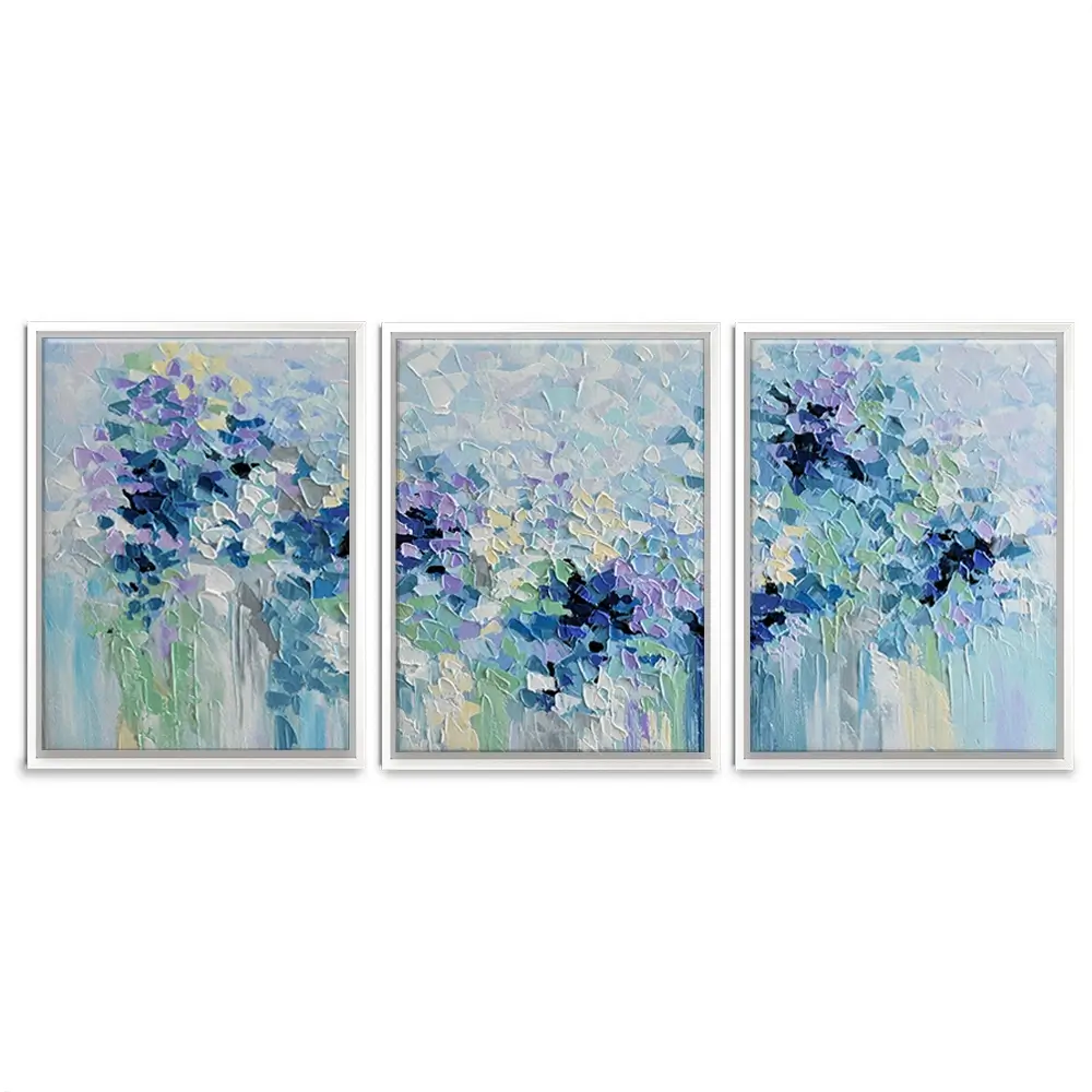 Baby Blue Trio Canvas Print Baby Blue Trio Canvas Print wall art product Olga Tkachyk