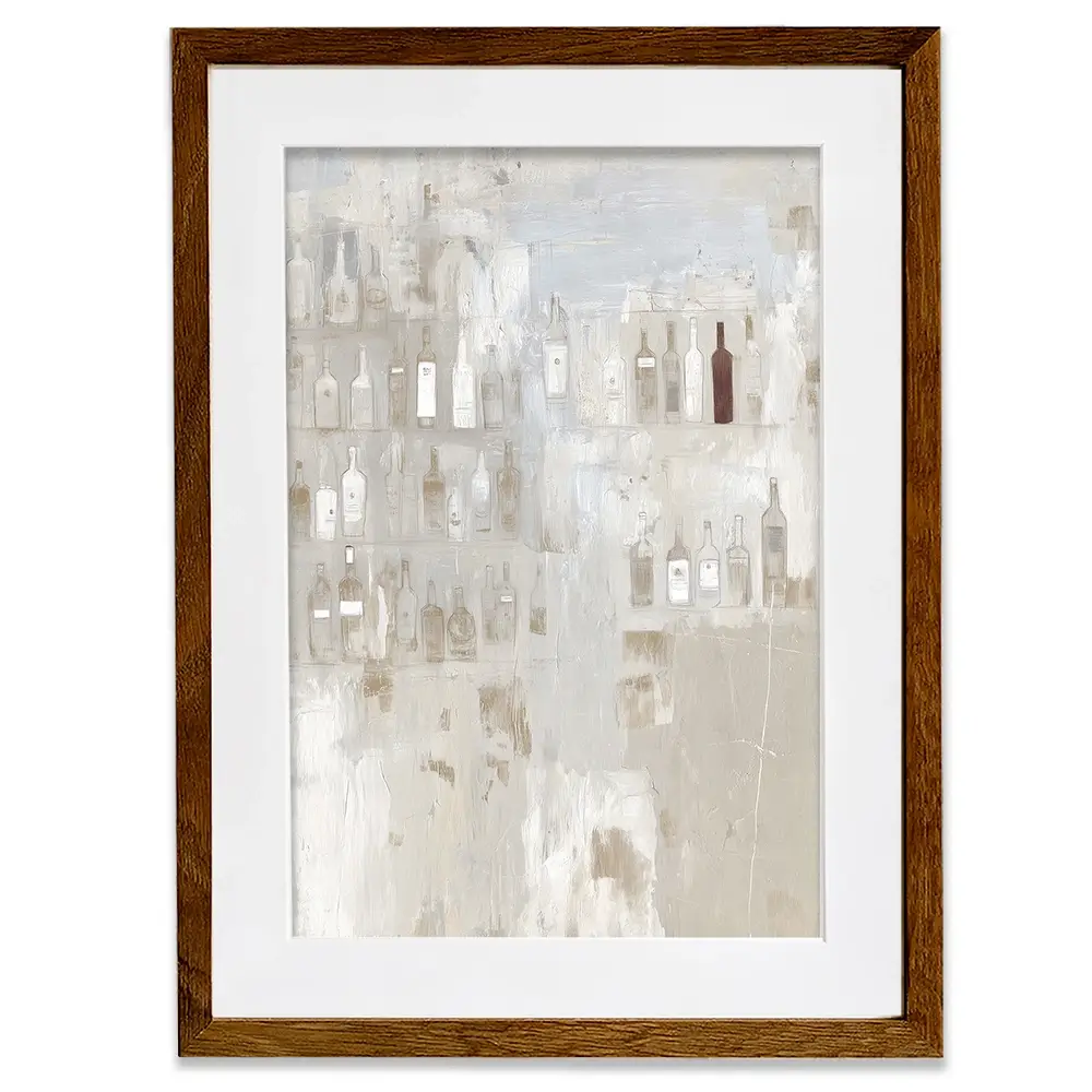 Backlit Bar Shelf Framed Art Print Backlit Bar Shelf Framed Art Print wall art product Chromatic Storm Studio