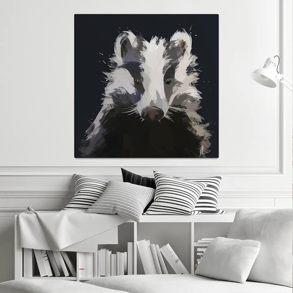 Badger Canvas Print Badger Canvas Print wall art product Aimee Linzi