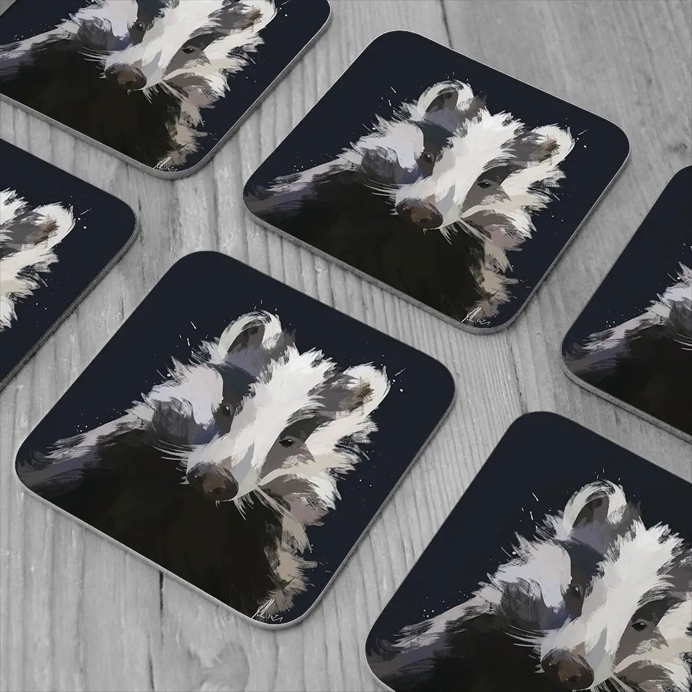 Badger Coaster Set Badger Coaster Set wall art product Aimee Linzi
