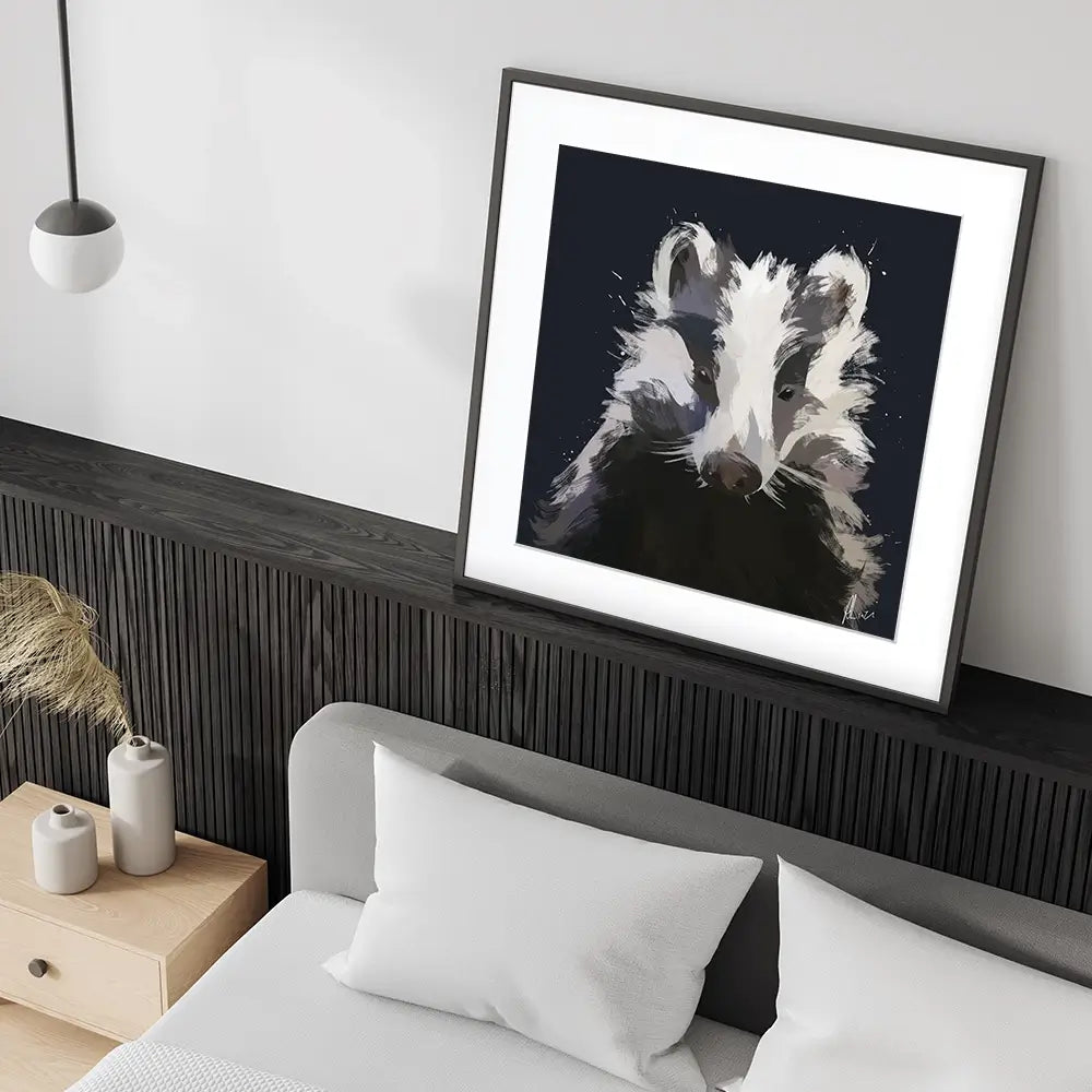 Badger Framed Art Print Badger Framed Art Print wall art product Aimee Linzi