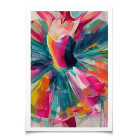 Ballerina In Colour Art Print Ballerina In Colour Art Print wall art product Chromatic Storm Studio