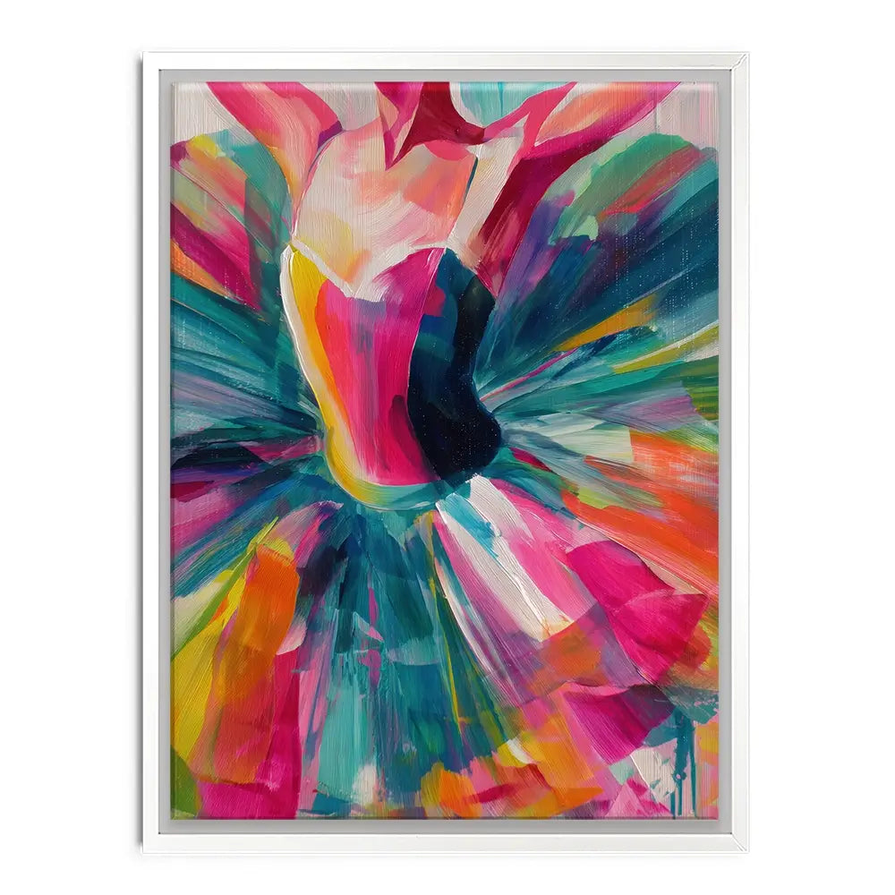 Ballerina In Colour Canvas Print Ballerina In Colour Canvas Print wall art product Chromatic Storm Studio