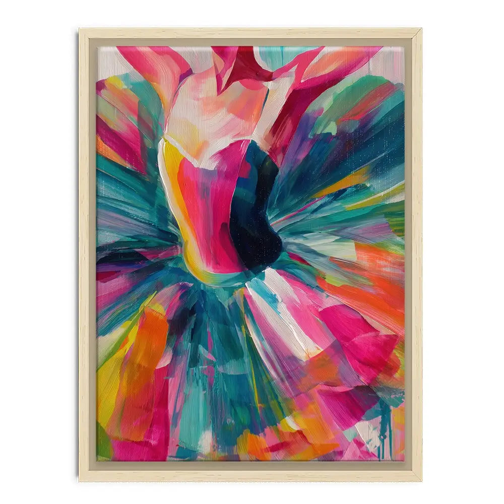 Ballerina In Colour Canvas Print Ballerina In Colour Canvas Print wall art product Chromatic Storm Studio