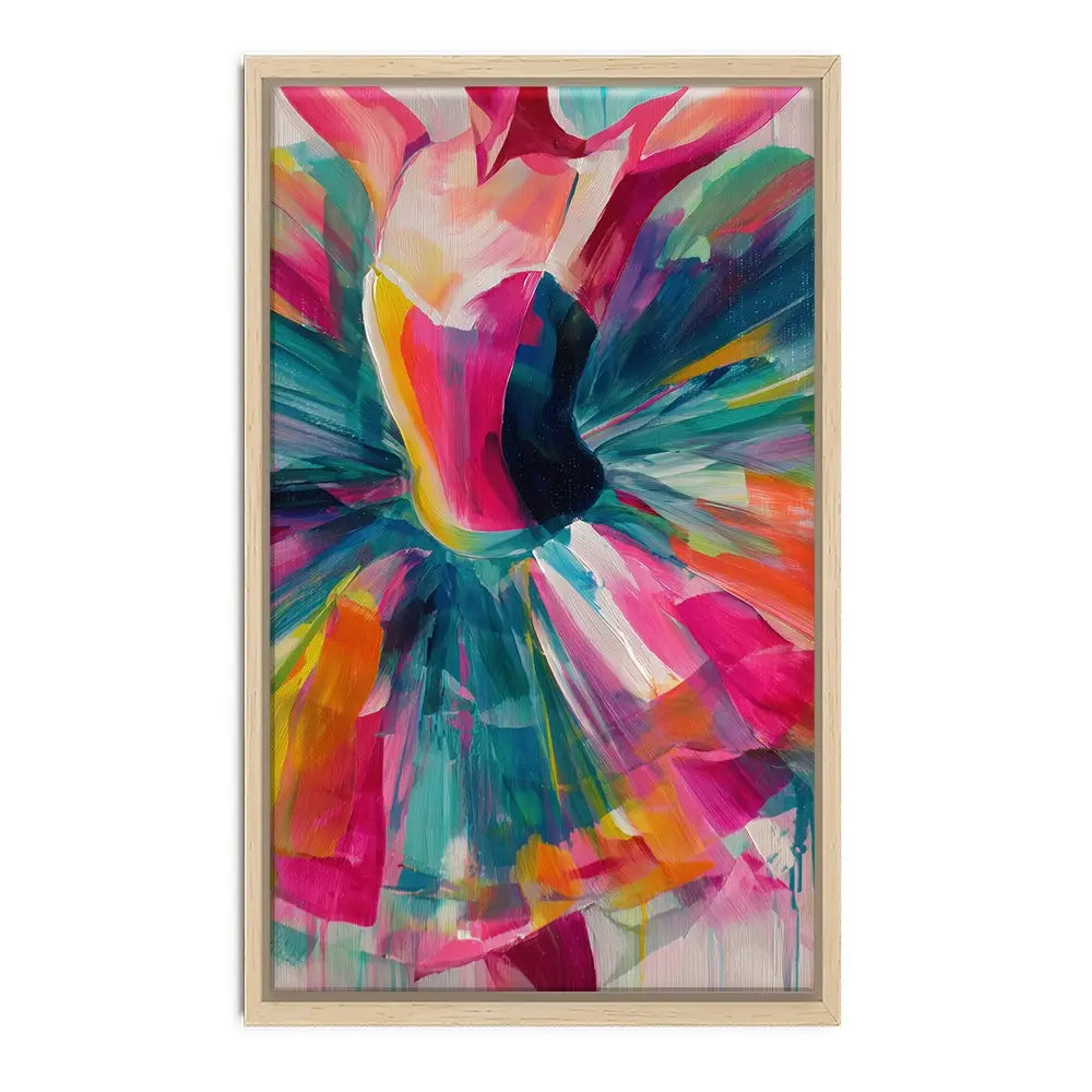 Ballerina In Colour Canvas Print Ballerina In Colour Canvas Print wall art product Chromatic Storm Studio