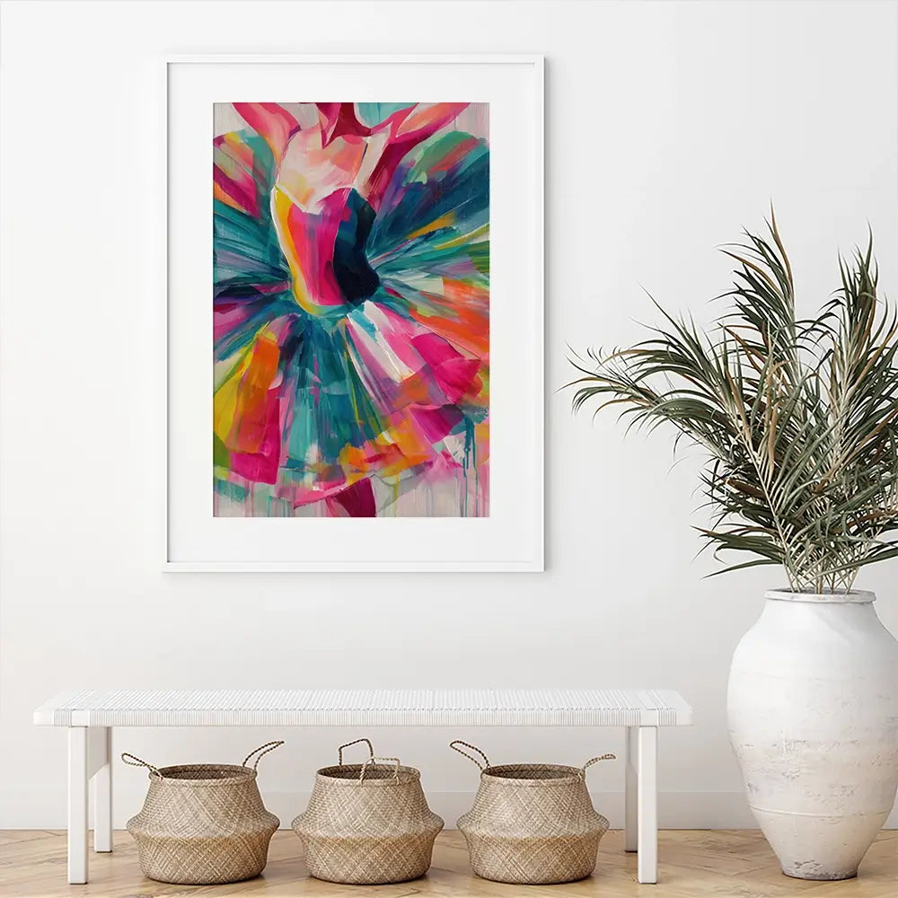 Ballerina In Colour Framed Art Print Ballerina In Colour Framed Art Print wall art product Chromatic Storm Studio