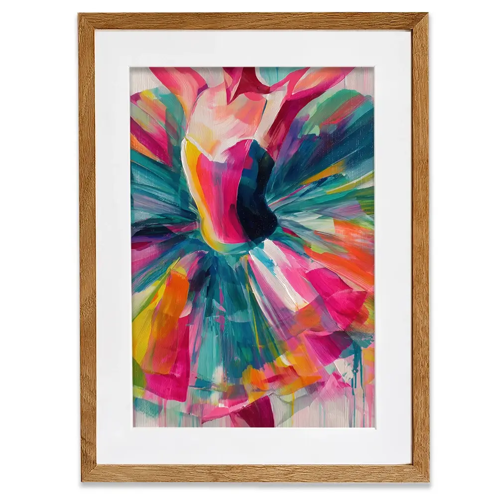 Ballerina In Colour Framed Art Print Ballerina In Colour Framed Art Print wall art product Chromatic Storm Studio