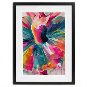 Ballerina In Colour Framed Art Print Ballerina In Colour Framed Art Print wall art product Chromatic Storm Studio