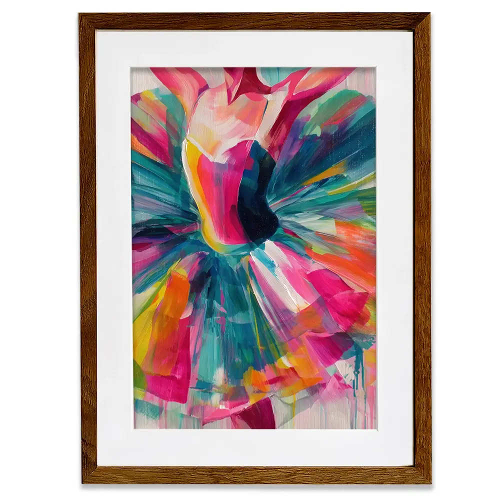 Ballerina In Colour Framed Art Print Ballerina In Colour Framed Art Print wall art product Chromatic Storm Studio