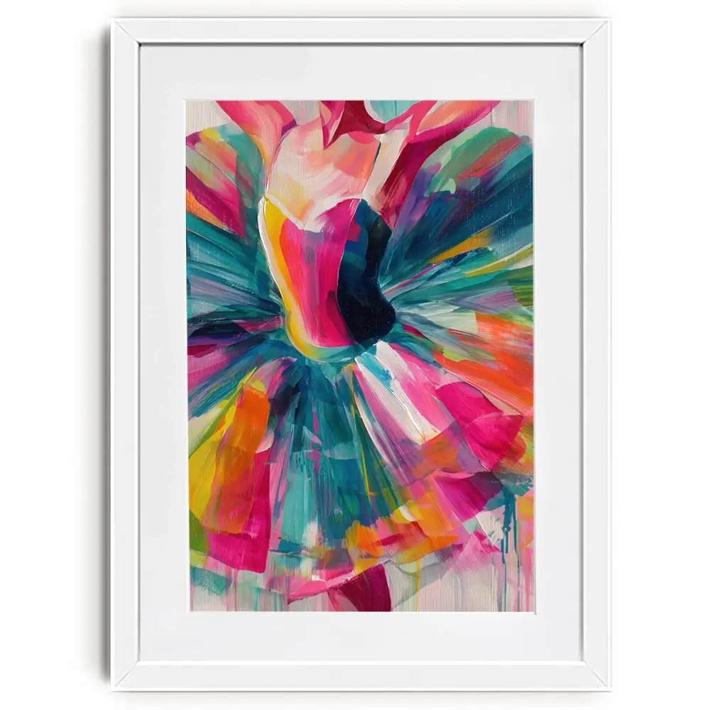 Ballerina In Colour Framed Art Print Ballerina In Colour Framed Art Print wall art product Chromatic Storm Studio