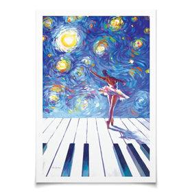 Ballerina Starry Night Art Print Ballerina Starry Night Art Print wall art product Leon Devenice
