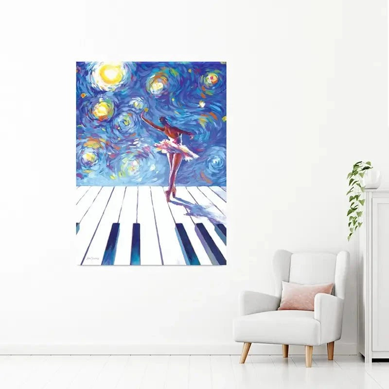 Ballerina Starry Night Canvas Print Ballerina Starry Night Canvas Print wall art product Leon Devenice