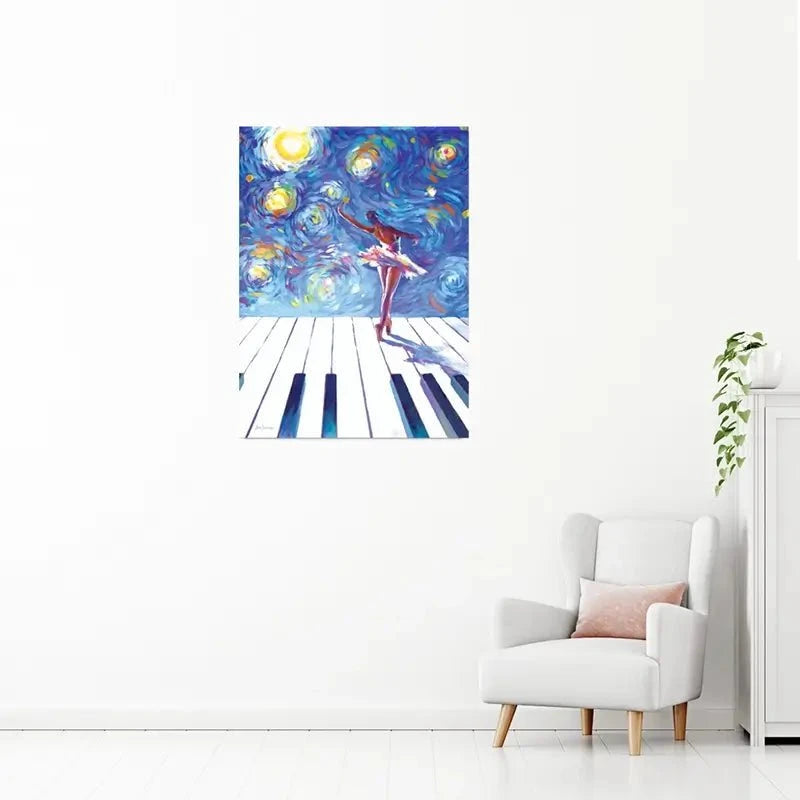 Ballerina Starry Night Canvas Print Ballerina Starry Night Canvas Print wall art product Leon Devenice