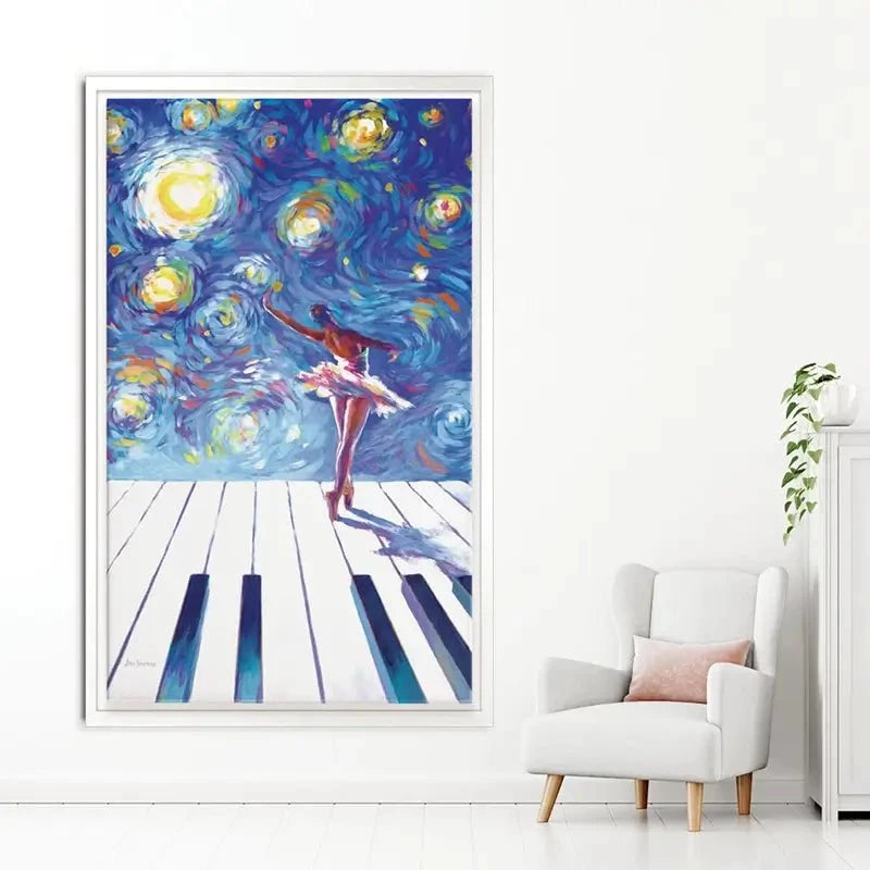 Ballerina Starry Night Canvas Print Ballerina Starry Night Canvas Print wall art product Leon Devenice