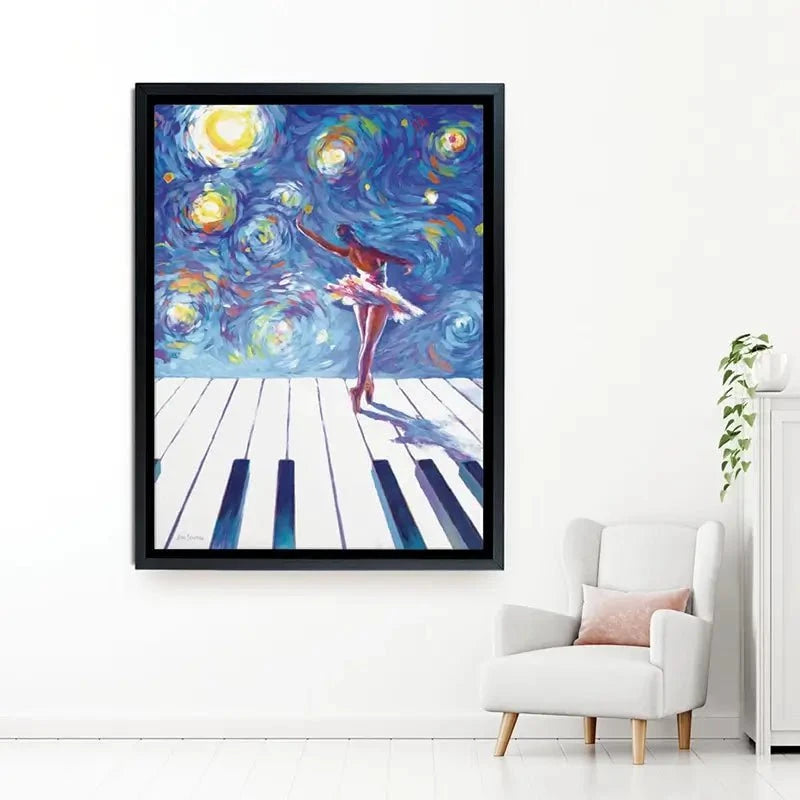 Ballerina Starry Night Canvas Print Ballerina Starry Night Canvas Print wall art product Leon Devenice