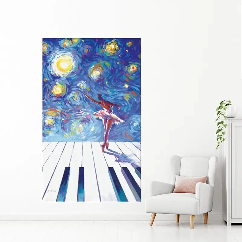 Ballerina Starry Night Canvas Print Ballerina Starry Night Canvas Print wall art product Leon Devenice
