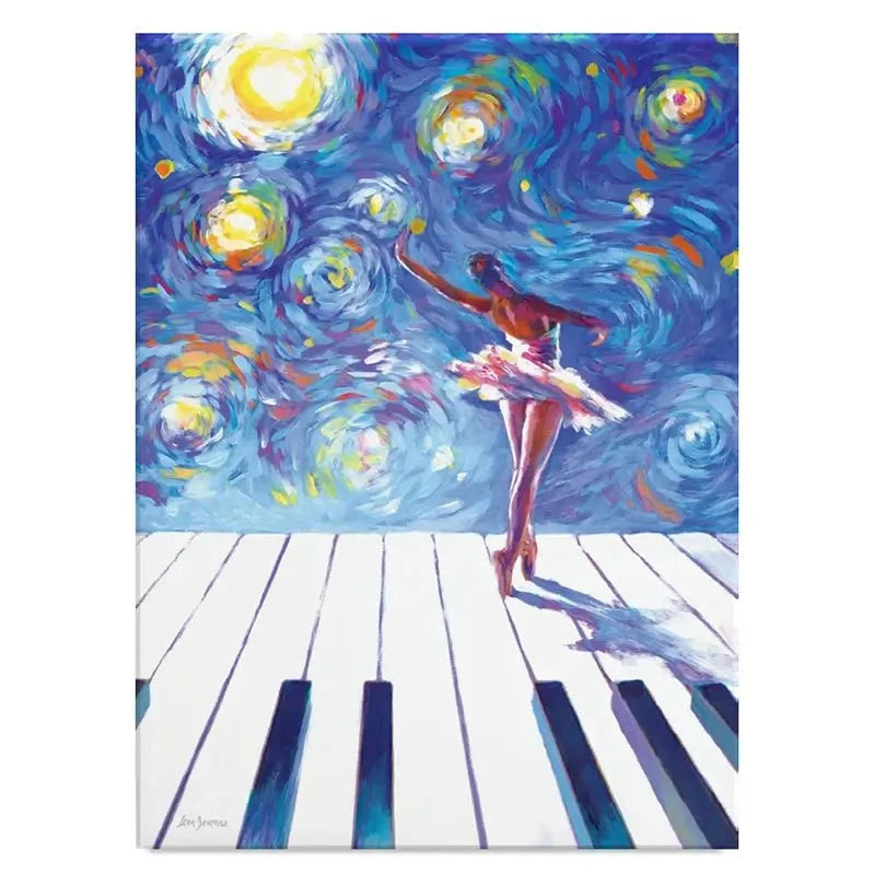 Ballerina Starry Night Canvas Print Ballerina Starry Night Canvas Print wall art product Leon Devenice